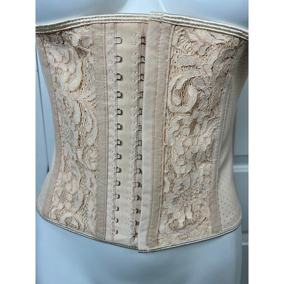 Feelingirl Latex Waist Cincher Corset Cream Size Medium - Picture 1 of 10